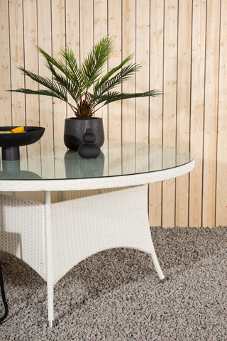 Venture Home Volta Bord ø 150 - Vit/Glas