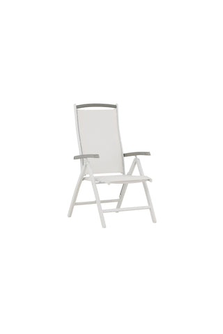 Albany 5:pos Stol 2-pack - Vit Aluminium/Vit Textilene/Aintwood