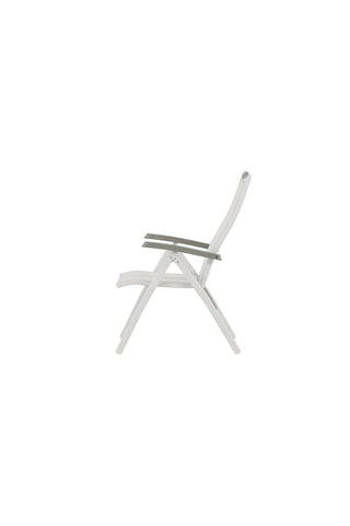 Albany 5:pos Stol 2-pack - Vit Aluminium/Vit Textilene/Aintwood