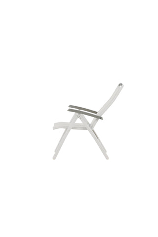Albany 5:pos Stol 2-pack - Vit Aluminium/Vit Textilene/Aintwood
