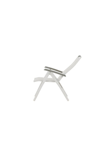 Albany 5:pos Stol 2-pack - Vit Aluminium/Vit Textilene/Aintwood