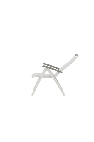 Albany 5:pos Stol 2-pack - Vit Aluminium/Vit Textilene/Aintwood