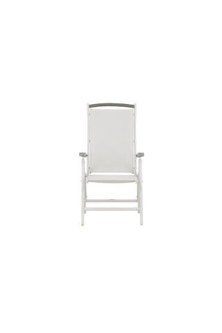 Albany 5:pos Stol 2-pack - Vit Aluminium/Vit Textilene/Aintwood