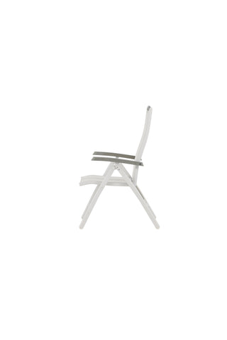 Albany 5:pos Stol 2-pack - Vit Aluminium/Vit Textilene/Aintwood