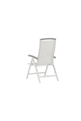 Albany 5:pos Stol 2-pack - Vit Aluminium/Vit Textilene/Aintwood