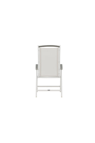 Albany 5:pos Stol 2-pack - Vit Aluminium/Vit Textilene/Aintwood