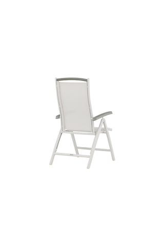Albany 5:pos Stol 2-pack - Vit Aluminium/Vit Textilene/Aintwood