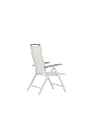 Albany 5:pos Stol 2-pack - Vit Aluminium/Vit Textilene/Aintwood