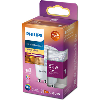 Philips LED GU10 Spot 35W Dimbar WarmGlow 230lm