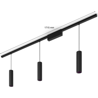 Philips Hue Perifo Rak bassats 3 pendellampor Svart