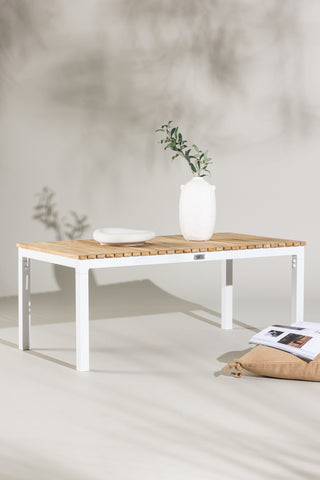 Brasilia Soffbord - Vit/Teak