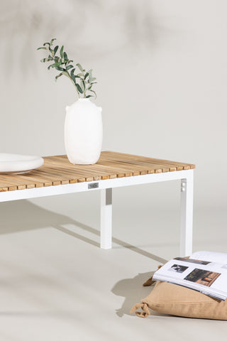 Brasilia Soffbord - Vit/Teak