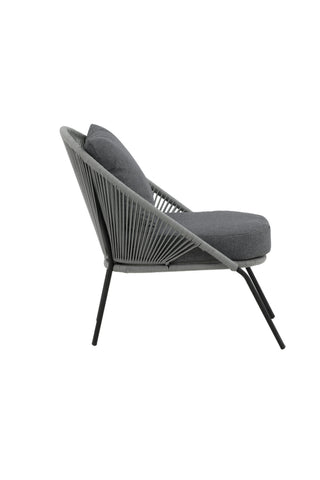 Lindos Lounge Chair 2-pack - Svart/Grå