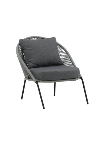 Lindos Lounge Chair 2-pack - Svart/Grå