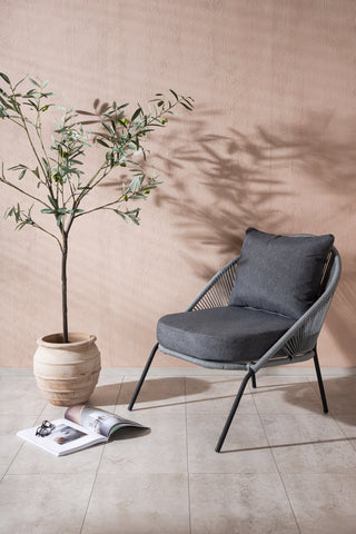 Lindos Lounge Chair 2-pack - Svart/Grå