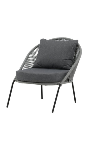 Lindos Lounge Chair 2-pack - Svart/Grå