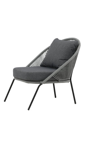 Lindos Lounge Chair 2-pack - Svart/Grå
