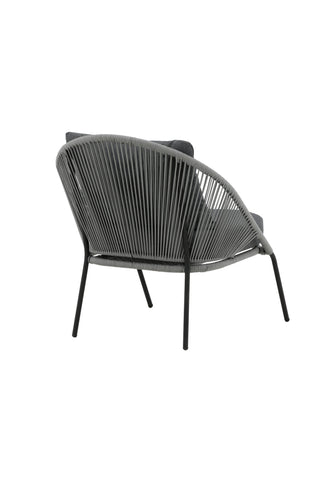 Lindos Lounge Chair 2-pack - Svart/Grå