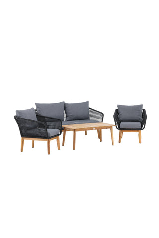 Venture Home Chania Soffset - Svart/Acacia