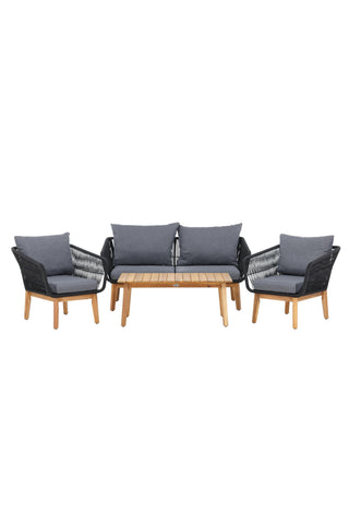 Venture Home Chania Soffset - Svart/Acacia