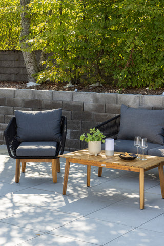 Venture Home Chania Soffset - Svart/Acacia