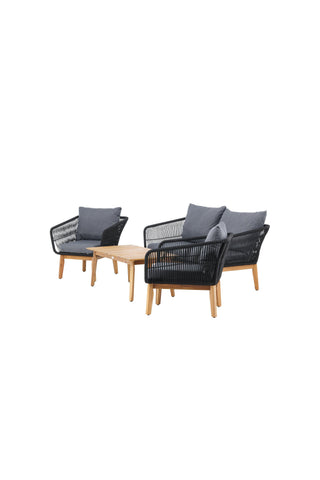 Venture Home Chania Soffset - Svart/Acacia