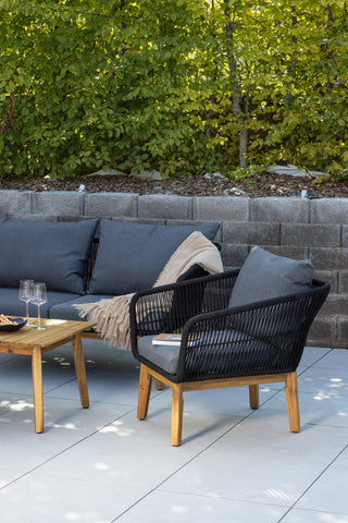 Venture Home Chania Soffset - Svart/Acacia