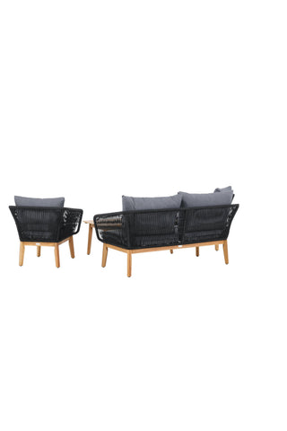 Venture Home Chania Soffset - Svart/Acacia