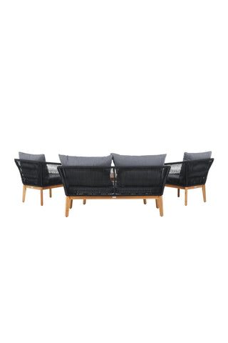 Venture Home Chania Soffset - Svart/Acacia