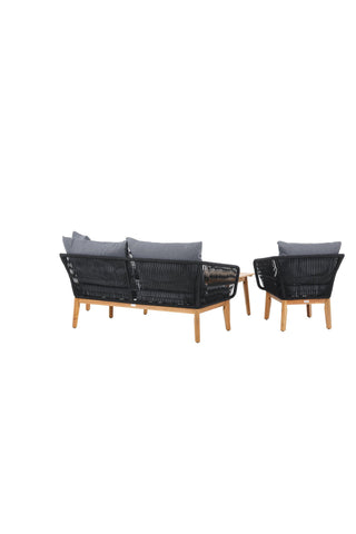 Venture Home Chania Soffset - Svart/Acacia