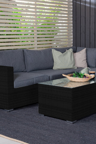 Venture Home Amazon Modulsoffa 3+2+1 svart / Grå dyna