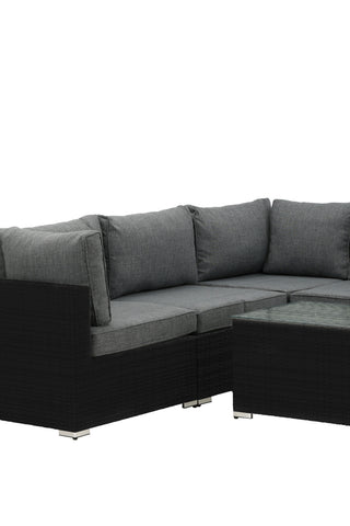 Venture Home Amazon Modulsoffa 3+2+1 svart / Grå dyna