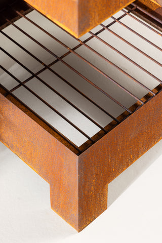 Bastin Eldkorg - Rostig orange - 50*50*150
