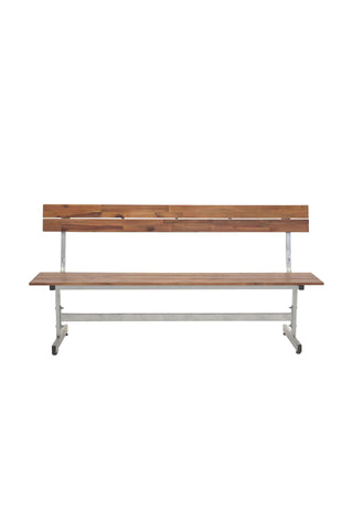 Lie Bench - Silver/Acacia