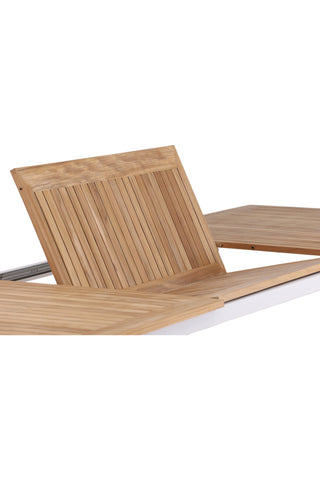 Panamabord 224/324 - Vit/Teak