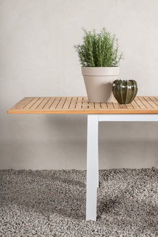 Panamabord 224/324 - Vit/Teak