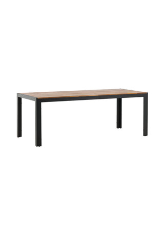 Bois Matbord 205*90cm - Svarta Ben / Acacia