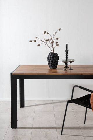 Bois Matbord 205*90cm - Svarta Ben / Acacia