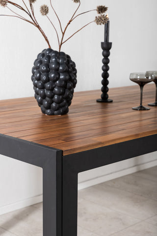 Bois Matbord 205*90cm - Svarta Ben / Acacia