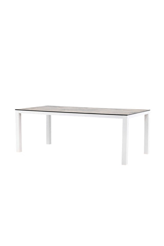 Lama Matbord 205*100 - Vit Alu / Grå HPL