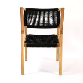 Little John Matstol 2-pack - Svart rep / Acacia