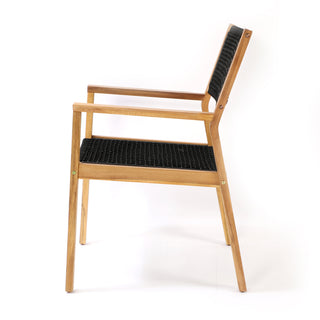 Little John Matstol 2-pack - Svart rep / Acacia