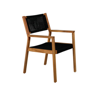 Little John Matstol 2-pack - Svart rep / Acacia