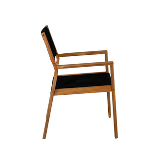 Little John Matstol 2-pack - Svart rep / Acacia