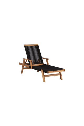 Little John Sun Lounge - Black Rope / Acacia