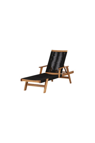 Little John Sun Lounge - Black Rope / Acacia