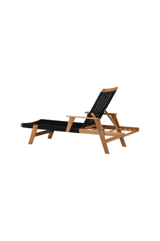Little John Sun Lounge - Black Rope / Acacia