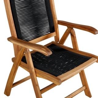Peter 5:pos Stol 2-pack - Svart rep / Acacia