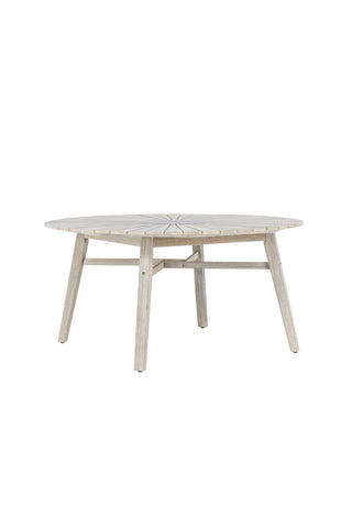 Venture Home Rives - Bord ø 150 - Antik Vit Acacia / Gråsten