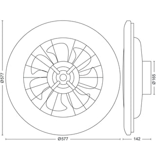 Philips Amigo Takfläkt med LED-belysning Varm-/kallvitt 6000 lm